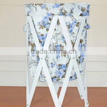 Rural Style Wood Laundry Basket Cabinet photo-2