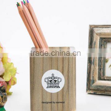 Natural Wood Color Pencil Set in Wooden Case photo-2