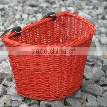 graceful half round wicker bicycle basket (manufacture)