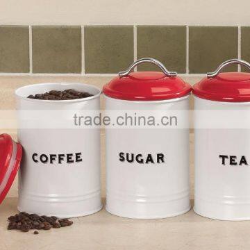 New Stylish Glossy Metal Sealed Coffee Tea Sugar Tin Canister photo-4