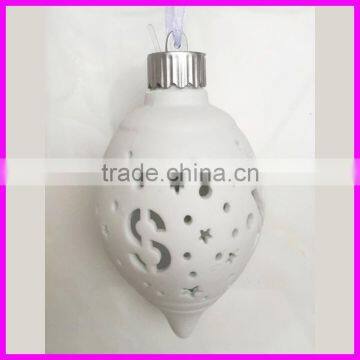 factory direct ceramic hanging LED lantern for Christmas decoration