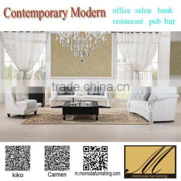 ND1132 neoclassic chesterfield elegant white leather Crystal button tuft antique living room fancy sofa home furniture set