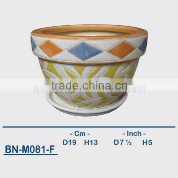 Vietnamese Ceramic Hand Carved Mini Flower Pot BN-M081-A photo-6