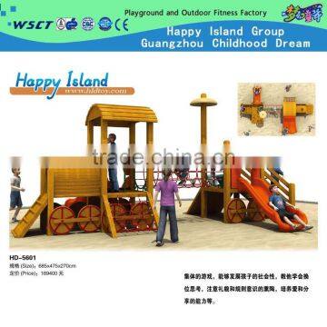 (HD-5401) Wooden Playground Series Wooden Boat Playground Equipment photo-5