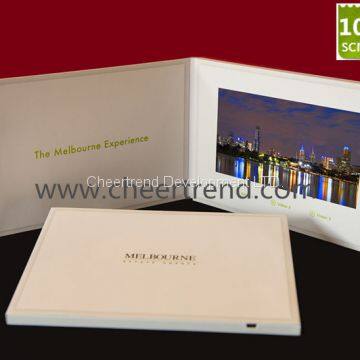 10 inch lcd super slim 8mm video cards video player brochure