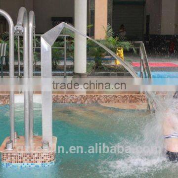 Stainless steel pool waterfall