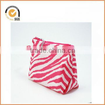 Waxed Canvas Cosmetic/Toiletry Zipper Pouch (Pink Zebra) By Chiqun Dongguan CQ-H01099