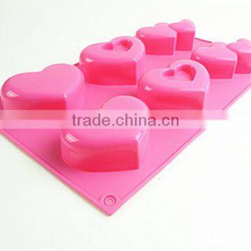10115 6 Pcs Hearts Shape Silicone Cake Mold photo-6