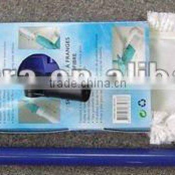 Microfiber mop with telescopic steel handle