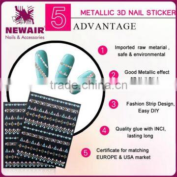 New Air Custom Metal Style DIY Decoration Nail Stickers photo-6