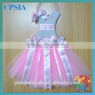 Wholesale Tutu Bow Holder Hot Chevron Pink White Ribbon Hair Bow Holder