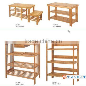 Wooden Bamboo Shoes Rack Stand photo-4
