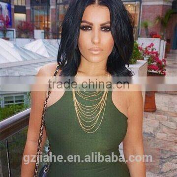 New Bandage Dress Women Sleeveless Bodycon Evening Night Club Party Dress Midi Casual Pencil Dresses