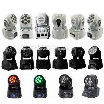 Mini Disco DJ Lights 7PCS X 12W RGBW Wash 4 In1 Moving Head Light Stage for Sale