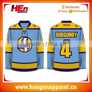 Hongen apparel Wholesale Canada design hockey uniforms Youth Usa Team Set Hockey Jerseys