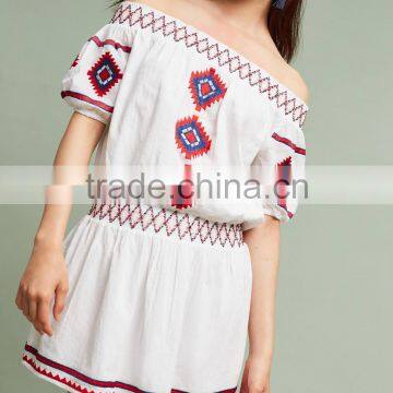 Fashion Ladies Off-The-Shoulder Embroidered Dress With Pictures New Model Girl Bohemian DressHSd5207 photo-2