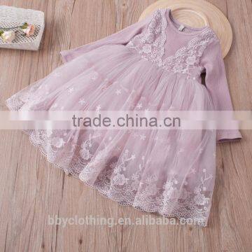 Thick Warm Girl Dress Christmas Party Dresses Knitted Chiffon Autumn Winter Kids Girls Dress photo-3