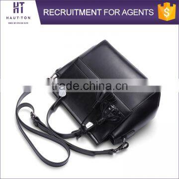 New Style Vintage Ladies Tassel Tote Shoulder Handbags Hot Sale Fashion Women Genuine Split Cow Leather Shoulder Bags With Strap photo-5