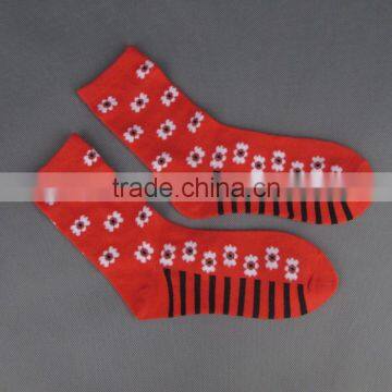 Women Red Color Cotton Socks photo-2