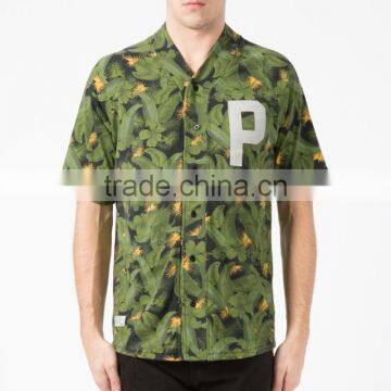 Custom All Over Print Sublimation Baseball Jersey With Button and Embroidery Logo Patch for Men Streetwear Wholesale photo-3