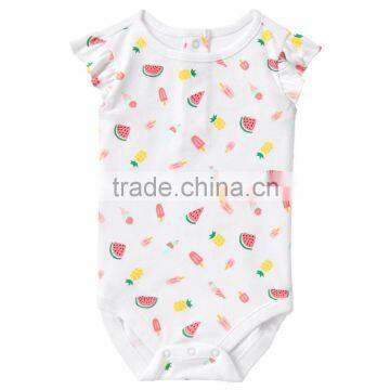 Bulk Lovely Printing Baby Rompers Unisex 100% Cotton Baby Bodysuit photo-2