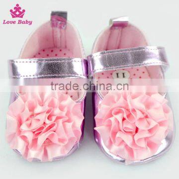 Big Flower Decorative Stylish Newborn Girls Crib Shoes Baby Girl Shoes Toddlers Soft Shoes photo-2