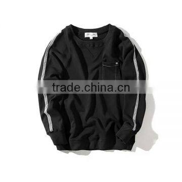 100% Cotton Plain Sweatshirt Customize Cotton Striped Oversized Pullover Mans Plain Sweatshirt photo-5