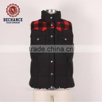 Wholesale high grade new style cheapest men women black down vest