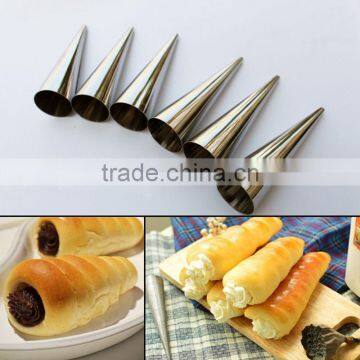 15Pcs DIY Stainless Steel Horn Bread Baking Cake For Cream Horns Chocolate Cones Mold Spiral Baking Pastry Tools photo-2