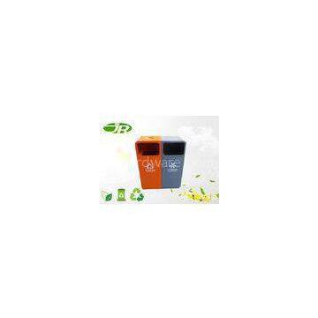 Steel Trash Bin With Ashtary Rectangular Fire - proof For Park