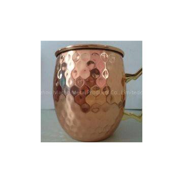 MM025 16oz Barware 100% Pure Copper Moscow Mule Mugs Beer Cup Coffee Mug PIT Mug