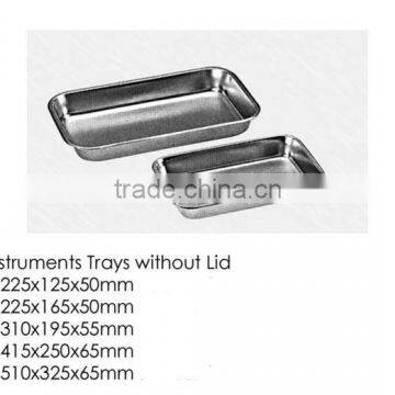 INSTRUMENTS TRAYS WITHOUT LID,Hollowware instruments,Hospital Hollowware