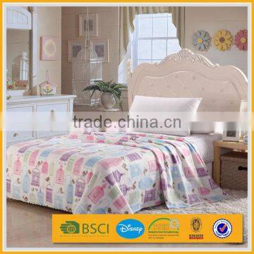 high quality plain yellow twin size ultrasonic air condition quilt