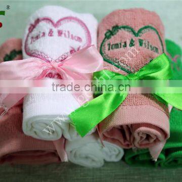 100% cotton wedding embroidery logo gift towel