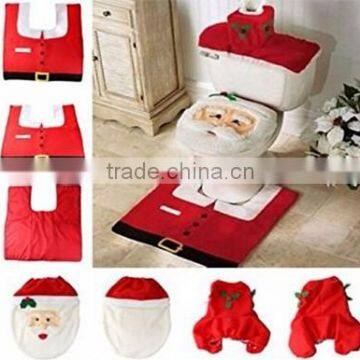 christmas snowman toilet seat cover set bathroom mat closestool cover