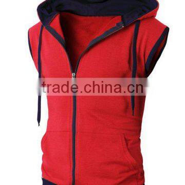 Bulk Order Wholesale Sleeveless Zip Hoodie Light Sweatshirt Cotton Colored Abayas Coats photo-2