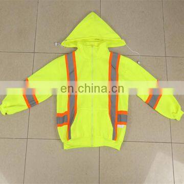 fluorescent fabric safety jacket with pockets