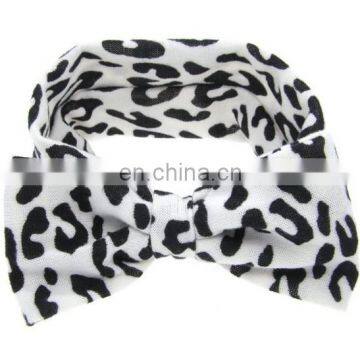 Leopard Print Headband Newborn Wide Headwrap Top Knot Turban Headband For Baby Photo Prop