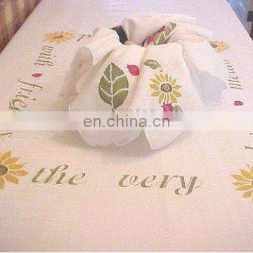 table cloths with dot hemstitch