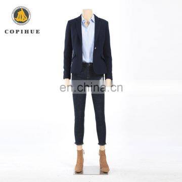 dark blue casual blazers wholesale for ladies