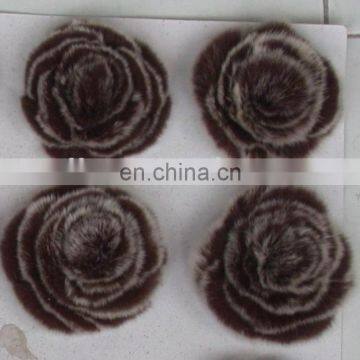 China supplier real rex rabbit fur flowers