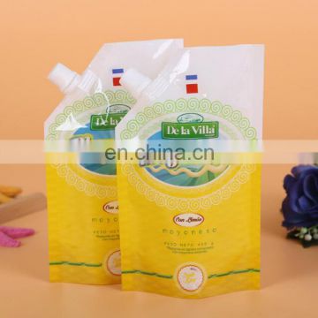 Eco friendly laminated reusable food grade packaging juice spout pouch with custom logo printed