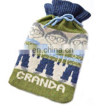 Knit materails custom own design hot bottle water cover