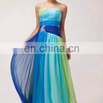 Hot Sale Elegant Design Grace Karin Sexy Strapless Red Chiffon Long Cheap Prom Dresses CL6069-2# photo-4