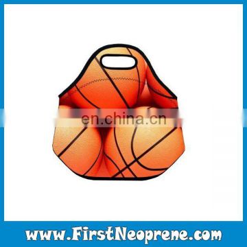 Basketball 3D Printing Neoprene Cute Lunch Tote Bag