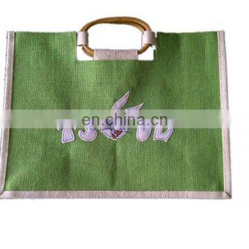 jute bag with cane handle