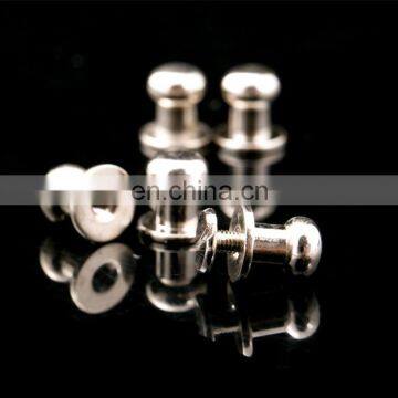 Chicago nail Silver Solid Brass Button Stud Nipple Head Monk Head Screw