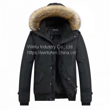 OEM Wholesale black winter hoodie jacket