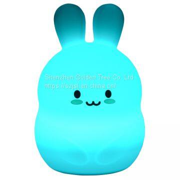 Seven Color Changing Fun Cute Rabbit Shape Led Night Lights For Kids Bedroom Decoration