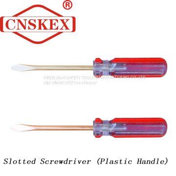 Explosion - Proof Spark - Free Plastic Handle Screw Driver with Beryllium Bronze Aluminum Bronze.